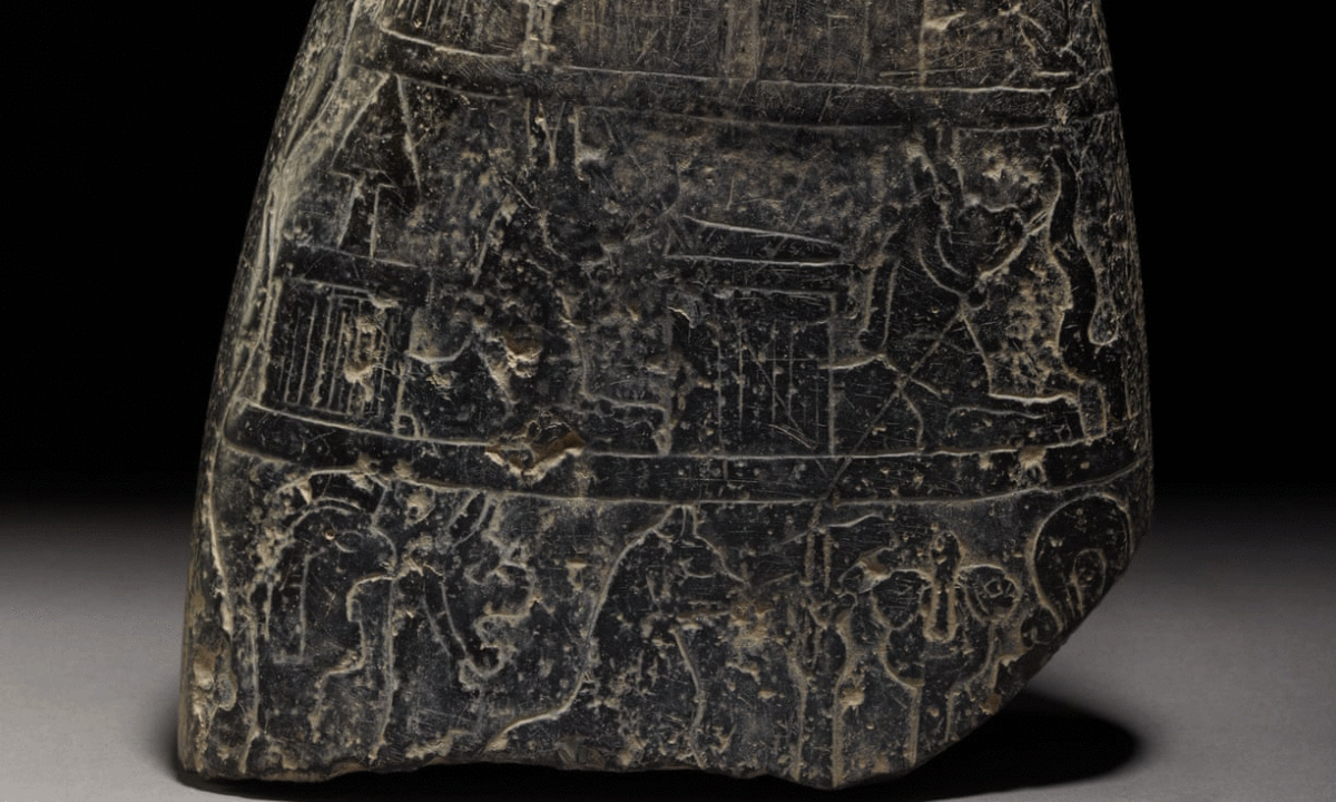 The kudurru was an official document drawn up on the instructions of the Babylonian king to record the gift of lands or other benefits bestowed on a particular individual. Photo Credit: British Museum/The Guardian.