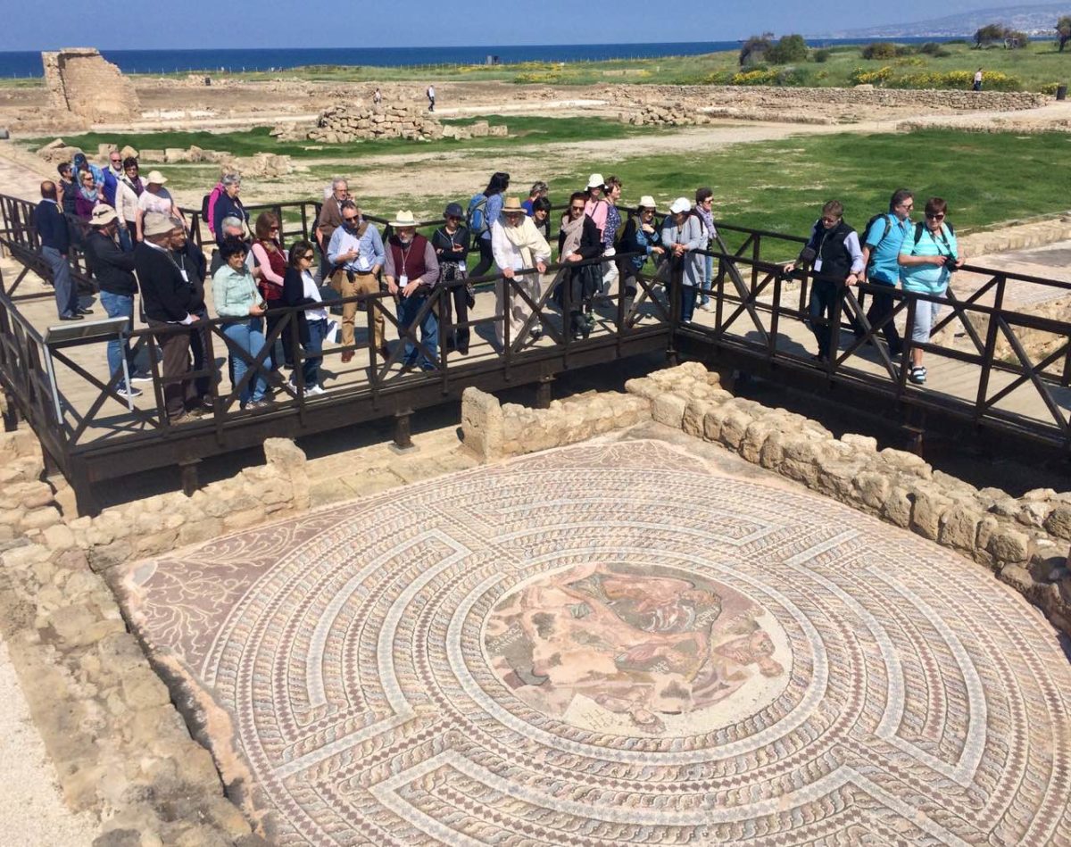 Roman mosaic, House of Theseus, Archaeological Park of Kato Paphos.