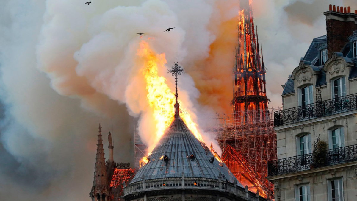 The fire, which burned for several hours on Monday, caused the collapse of the cathedral's iconic spire and the destruction of its roof structure, which dated back to the 13th century.