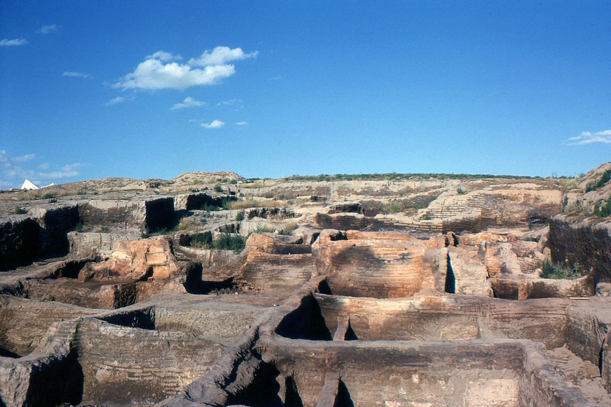 Çatalhöyük after the first excavations by James Mellaart and his team. (Credit: Omar Hoftun, via Wikimedia Commons)