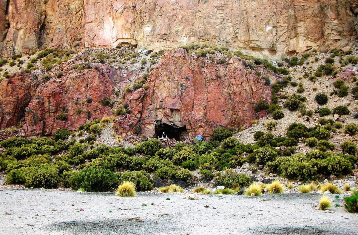 The researchers found a ritual bundle in the Cueva del Chileno rock shelter located in southwestern Bolivia. Credit: Jose Capriles, Penn State