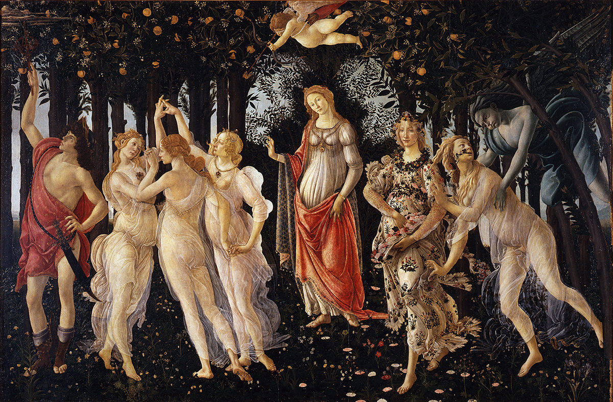 Sandro Botticelli, Primavera, 1482, Uffizi Gallery.