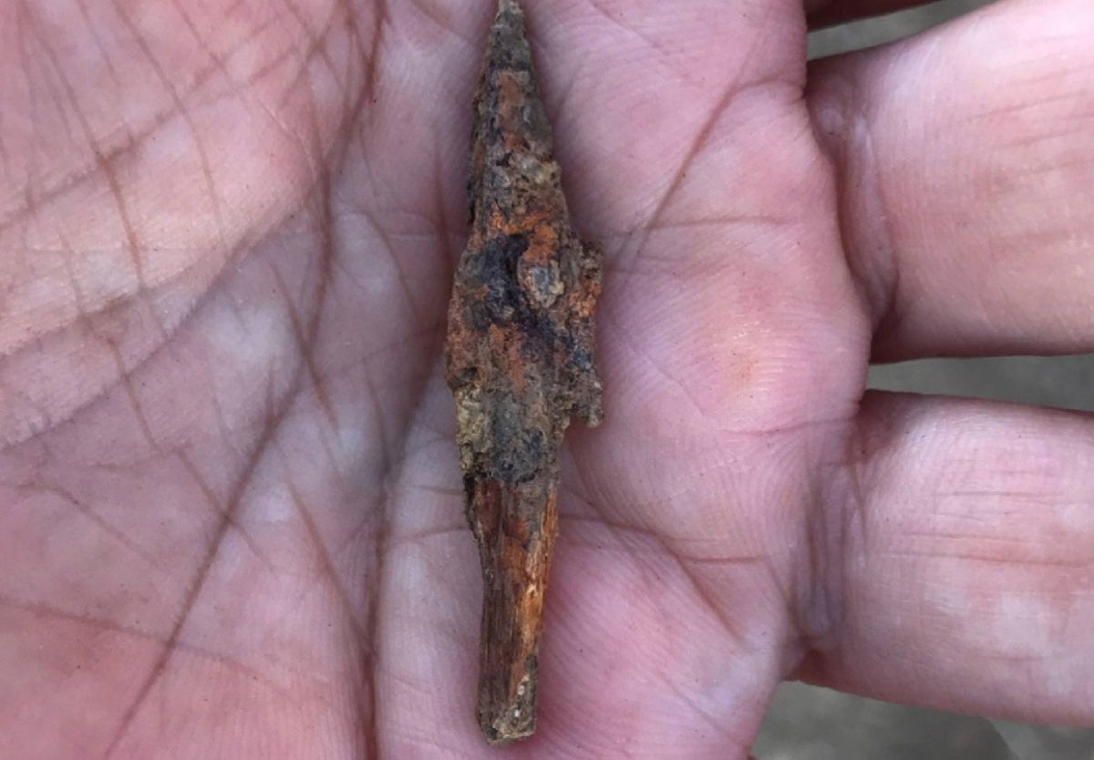 Roman double-finned arrow used during the capture of Dessobriga. Photo Credit: The Dessobriga Project/TANN.