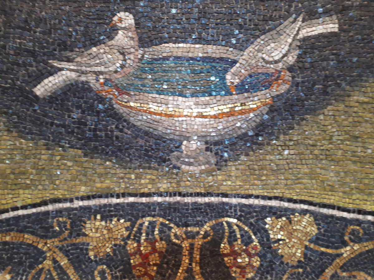 Mosaic displayed in the exhibition 