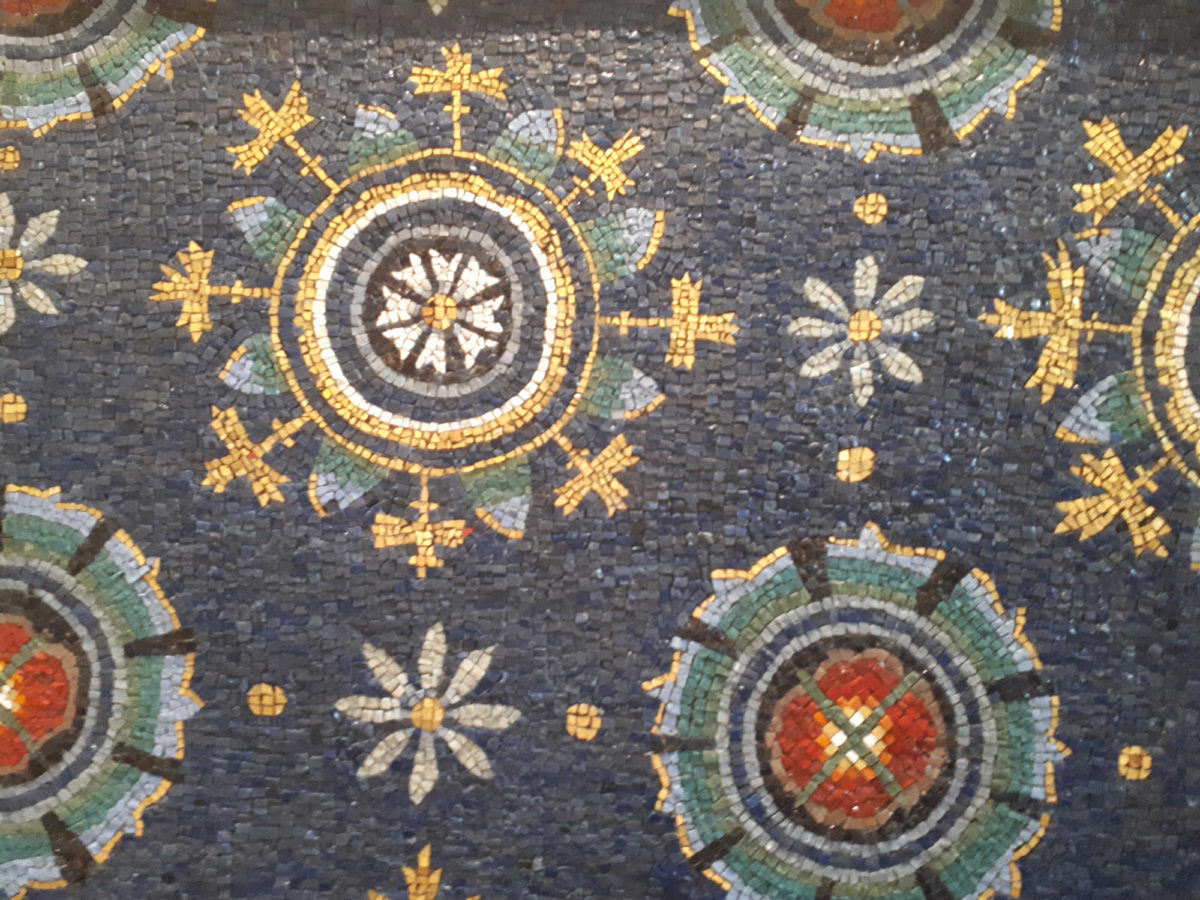Mosaic displayed in the exhibition 