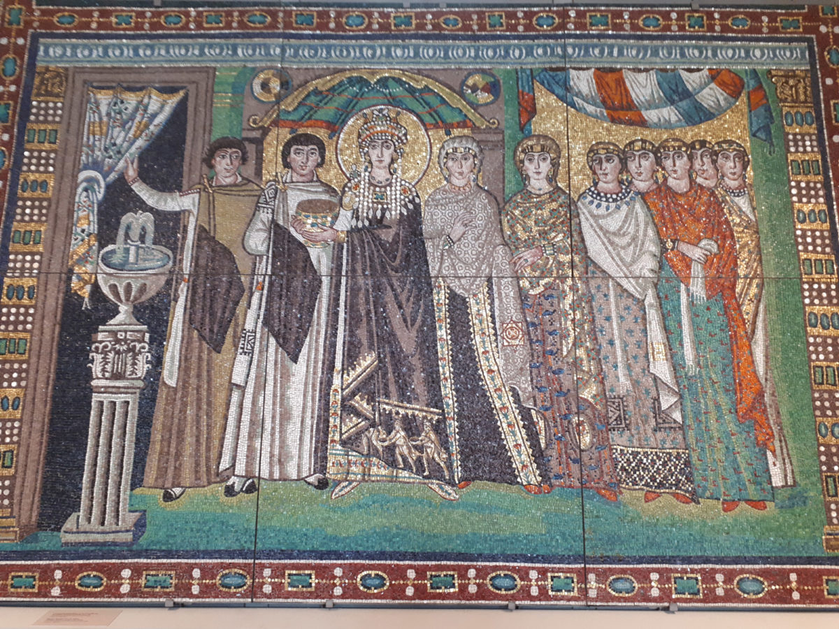 Mosaic displayed in the exhibition 