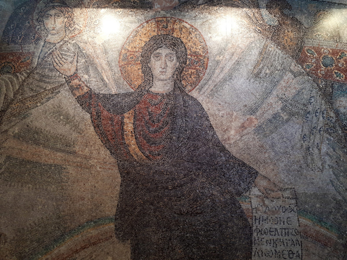 Mosaic displayed in the exhibition 
