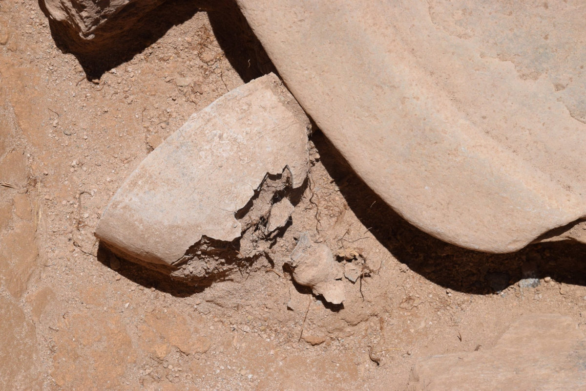 Lead cup in situ (photo: MOCAS).