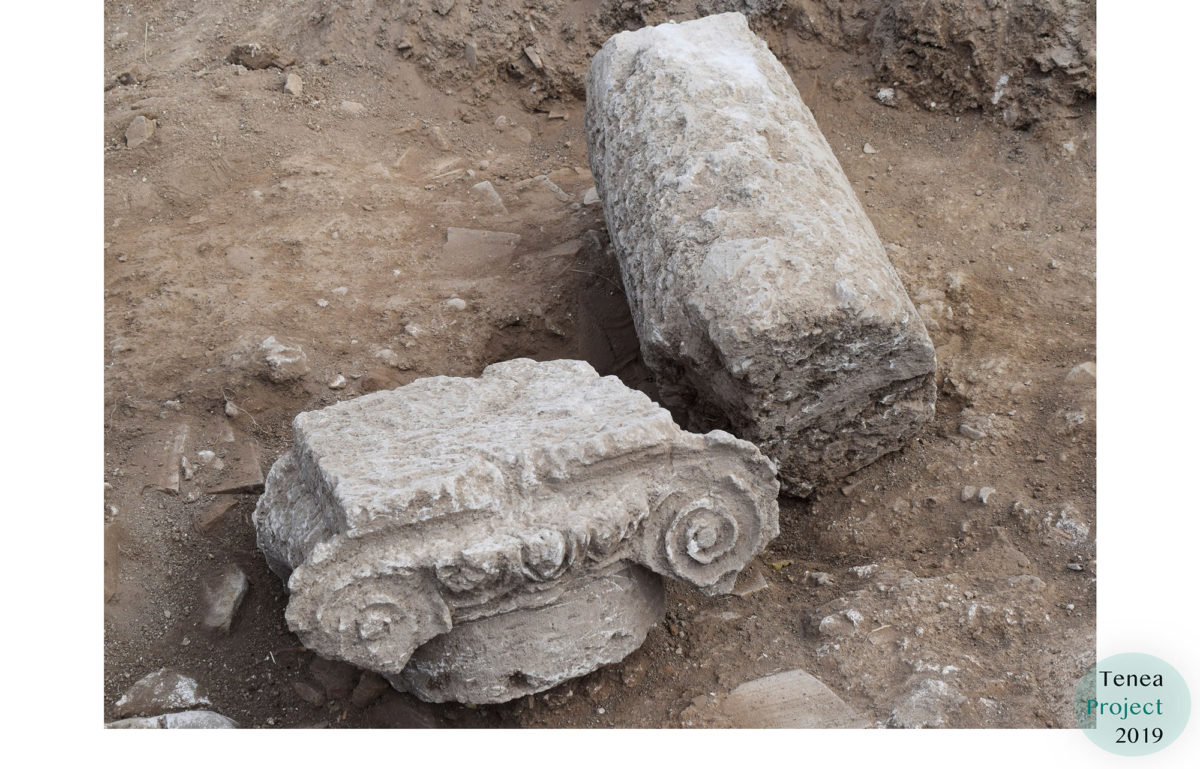 Ionian column capital and column inside the baths (photo: MOCAS).