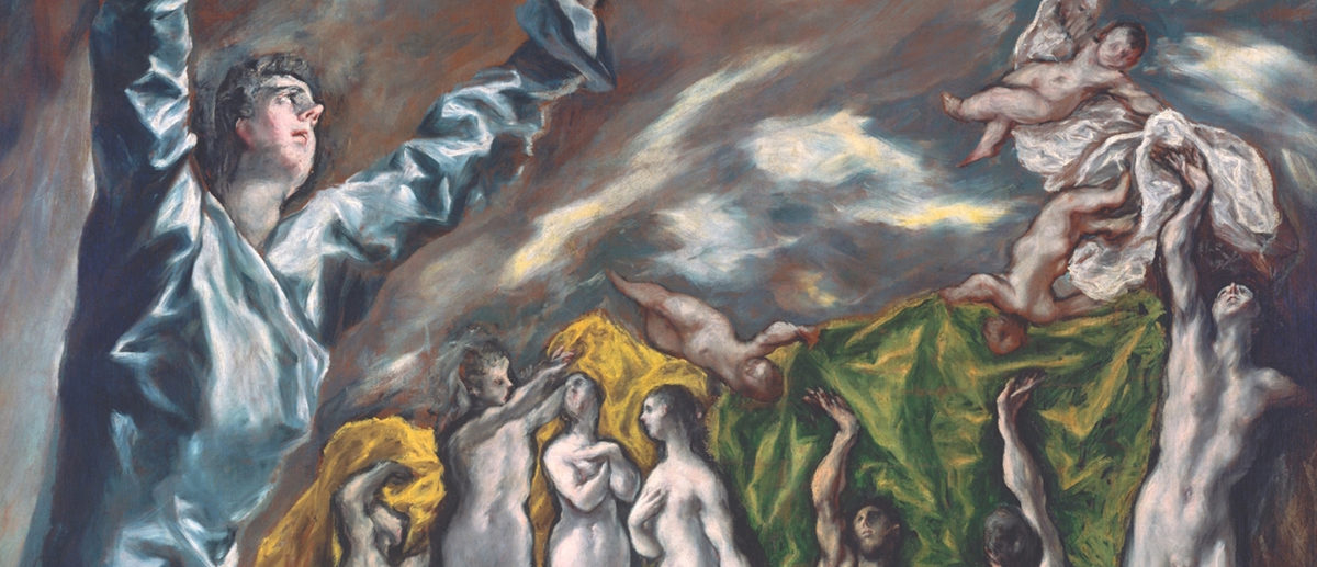 The banner of the Greco exhibition at Grand Palais. 