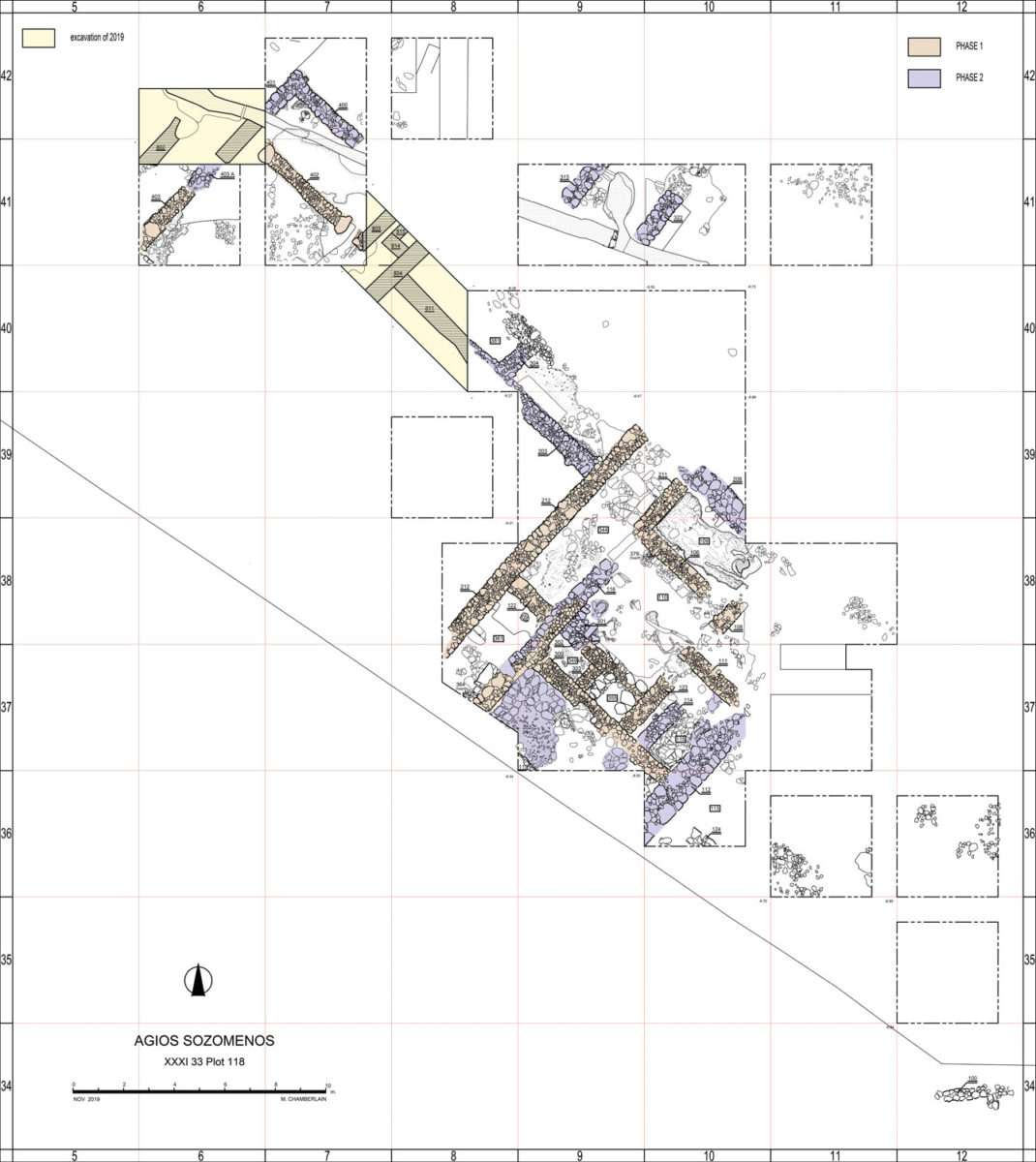 Excavation plan of Agios Sozomenos. 