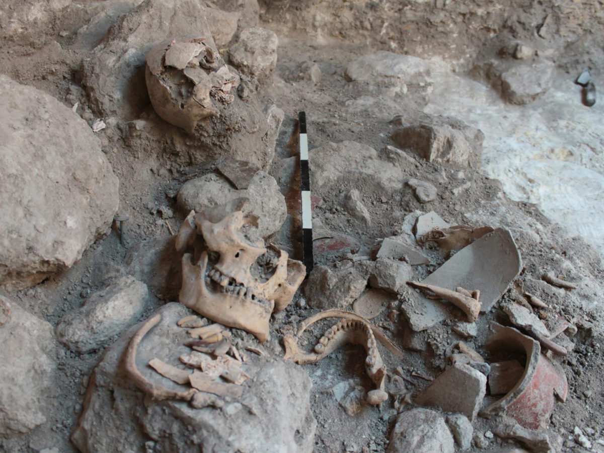 After the bodies had been dismembered, the body parts were placed at the bottom of an artificial water reservoir and covered with large stone blocks. Credit: © Photo: Nicolaus Seefeld