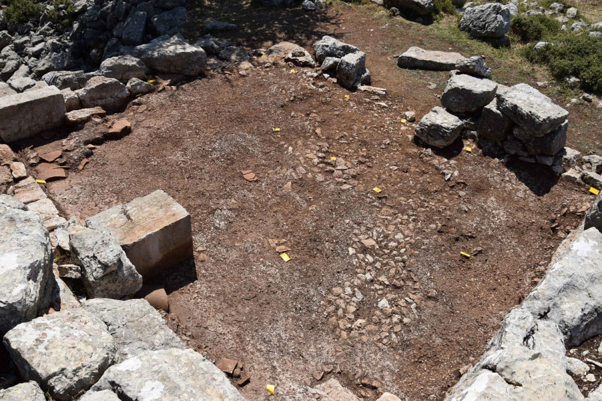 View of the excavation (photo: Arcadia Ephorate of Antiquities, Mount lykaion excavation and survey project).