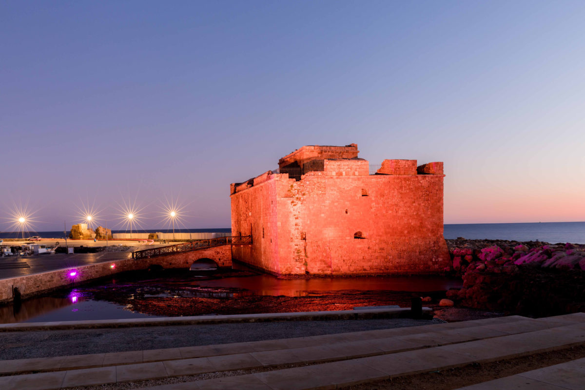 The Pafos Medieval Castle had been closed to visitors for a period of about two and a half months, due to the upgrading of its electrical installation and the installation of specialized lighting, including the possibility of alternating the colour of the lighting on both its exterior and interior surfaces.