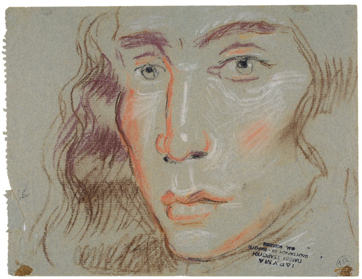 Yannis Tsarouchis, “Head of a young man”, 1970. Pastel on paper, 23.5x30.5 cm. Yannis Tsarouchis Foundation, Inv. No. 2749.