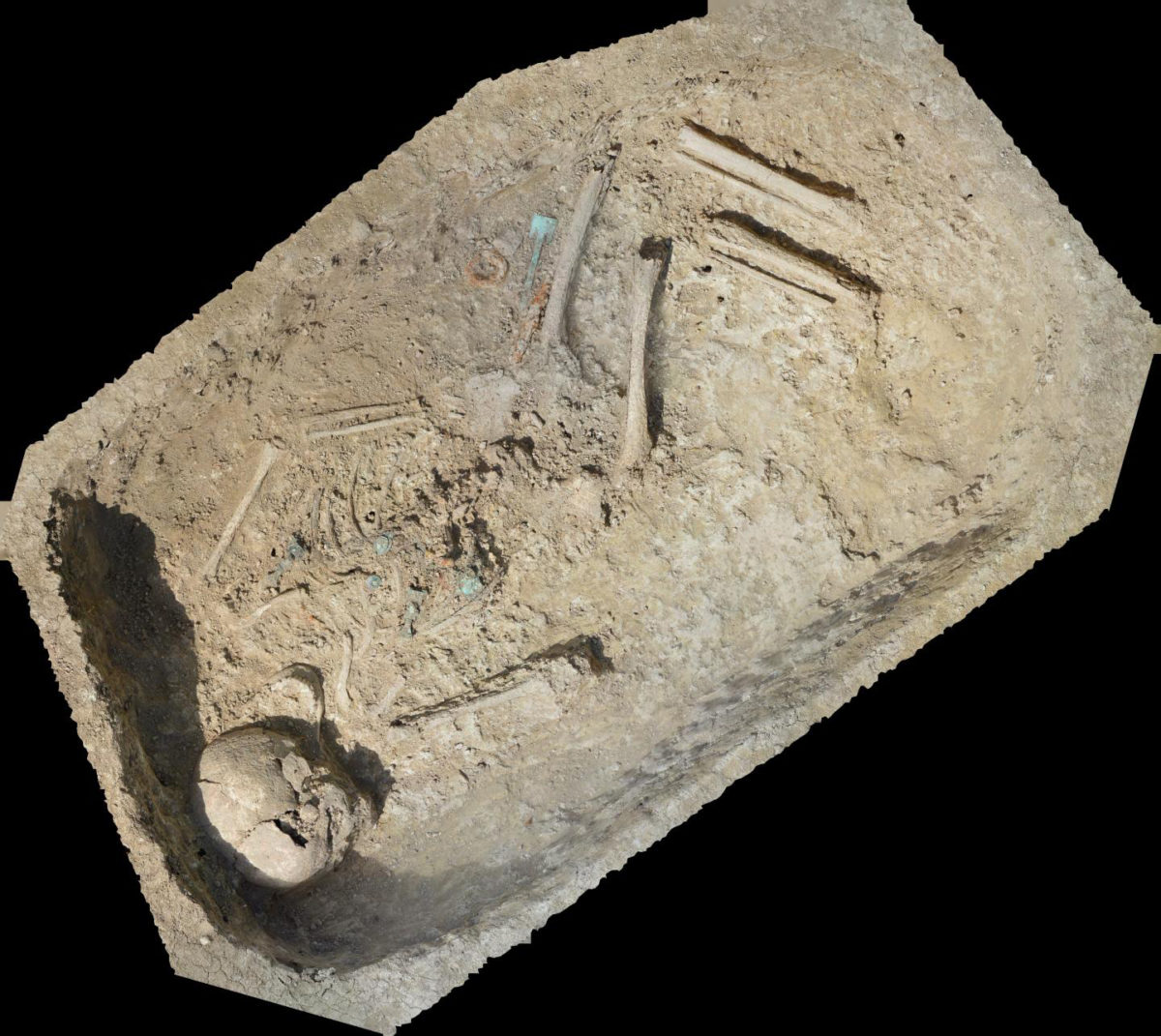 Skeleton from grave 293, Anglo-Saxon child burial. Credit: Oxford Archaeology East
