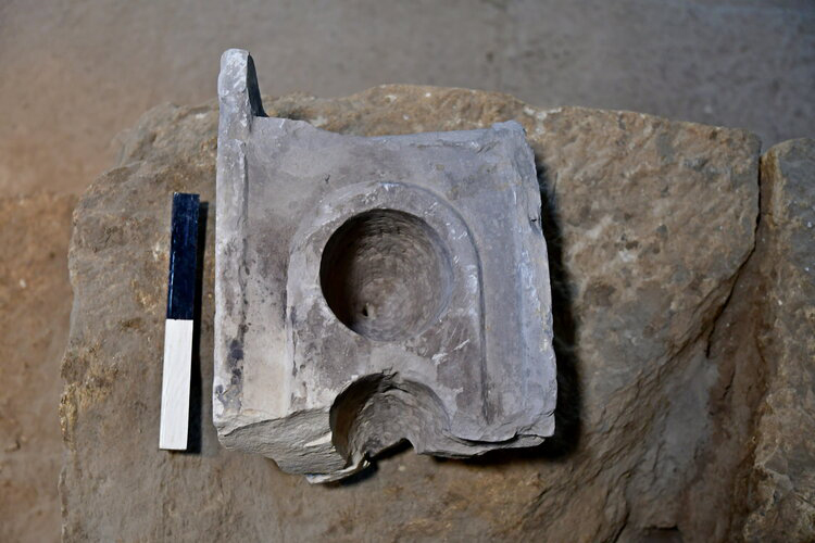 Top of the measuring table. Photo: Ari Levi, Courtesy of the Antiquities Authorities Authority.