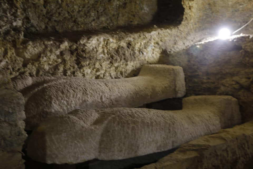 Stone sarcophagi from Tuna el Gebel.