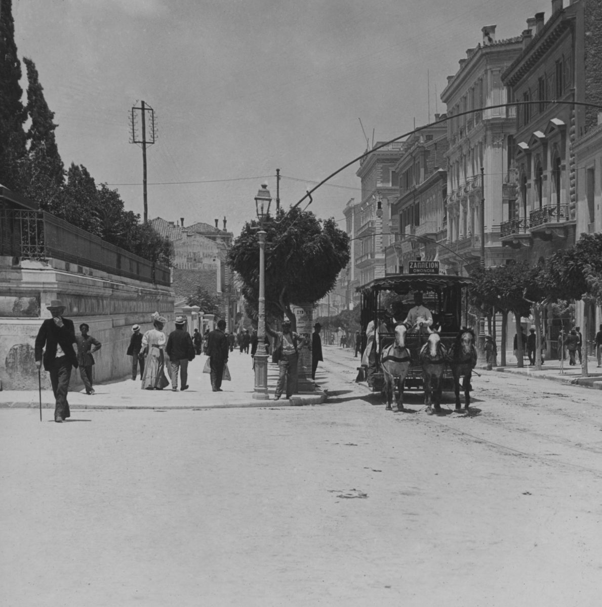 Stadiou Street in the late 19th century. Photographer unknown. Courtesy of the Nikos Politis Collection