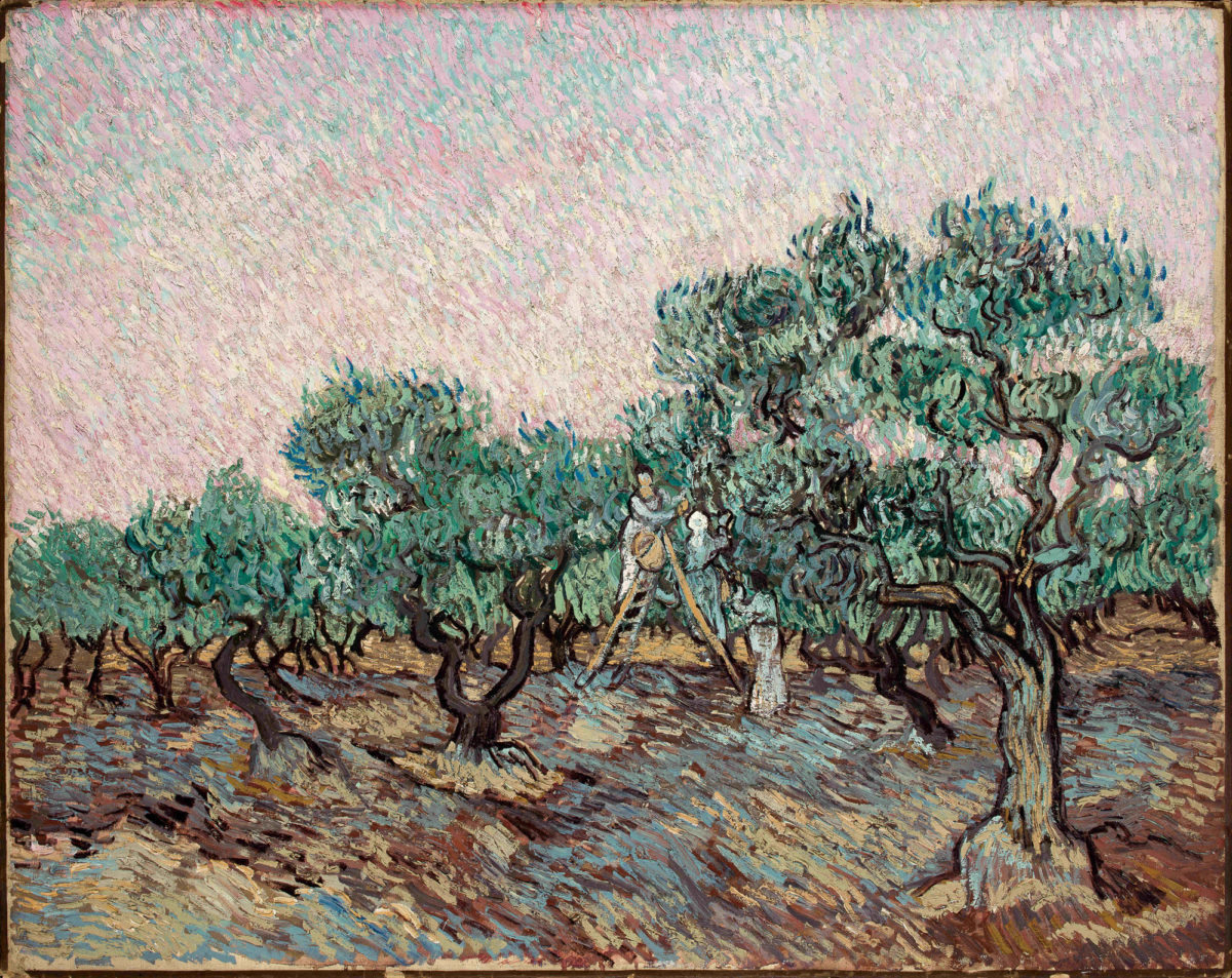 Vincent Van Gogh: “Olive Picking” (December 1889). Museum of the B&E Goulandris Foundation. 