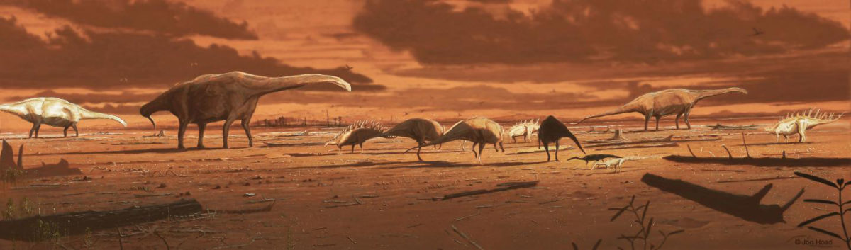 Dinosaurs on the Isle of Skye. Credit: Jon Hoad.