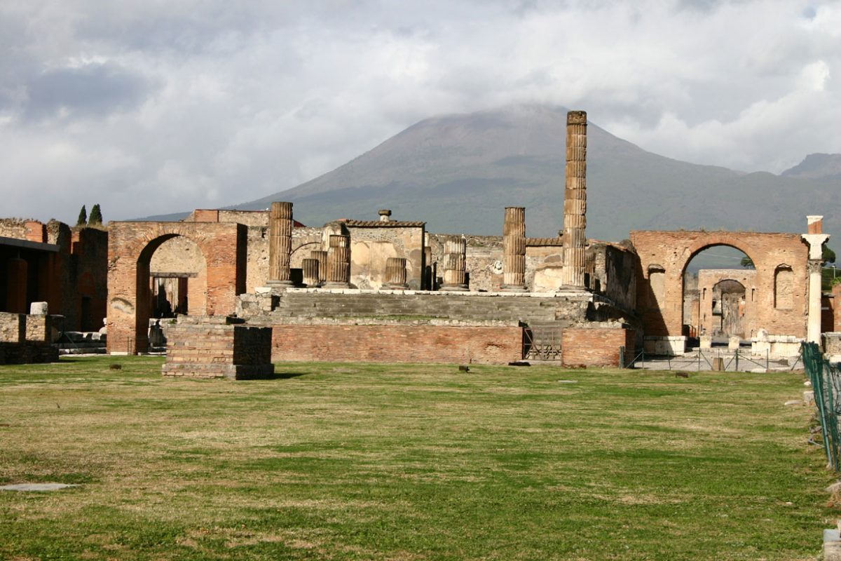 The archaeological site of Pompeii.