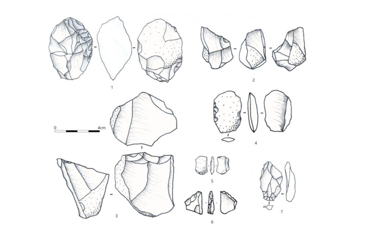 Around 40,000 years ago, the Asian continent saw the spread of new forms of technology associated with what’s known as the Initial Upper Paleolithic. This change brought new blade technology along with symbolic materials such as beads and pendants. Credit: PLOS