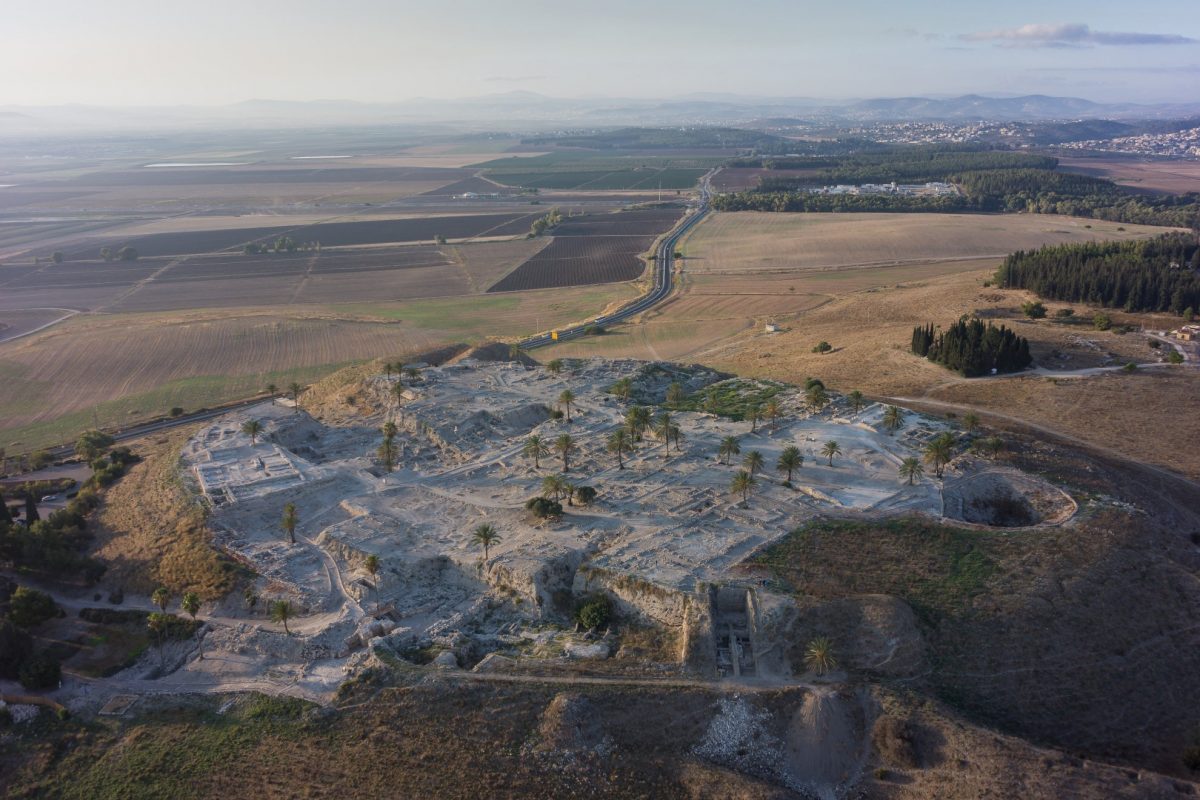 This image shows a general view of the Tel Megiddo site. Image Credit: Megiddo Expedition