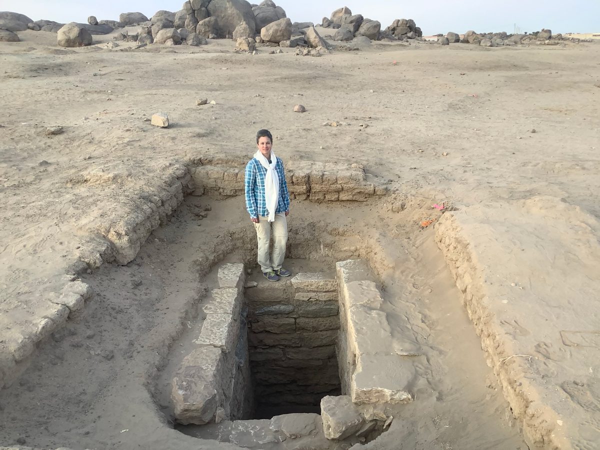 Michele Buzon, professor of anthropology at Purdue University, is a bioarchaeologist who has excavated in the Nubian region of modern-day Sudan, to better understand interactions between Egyptians and Nubians. She and her research team excavated the site of Tombos in northern Sudan in January and February. This was her 10th field season at the site. (Photo provided by Michele Buzon)