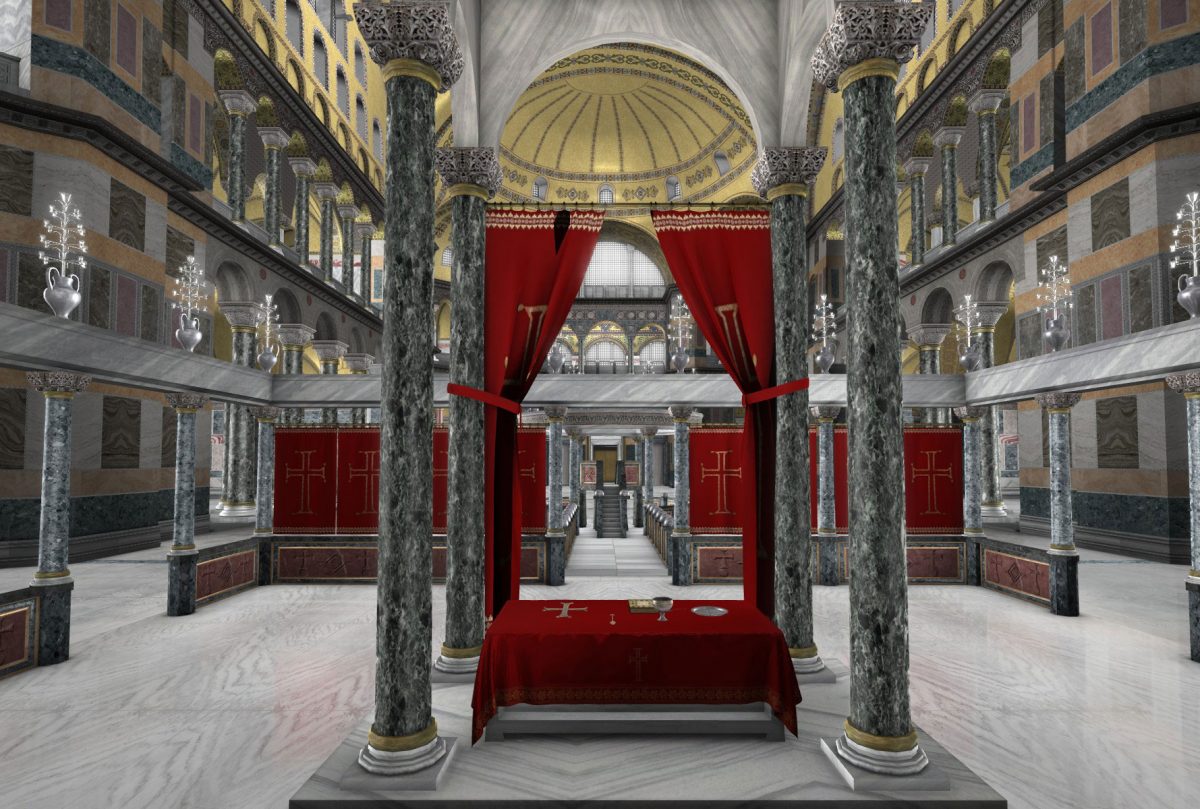 Snapshot of the interactive, digital virtual reality production of 