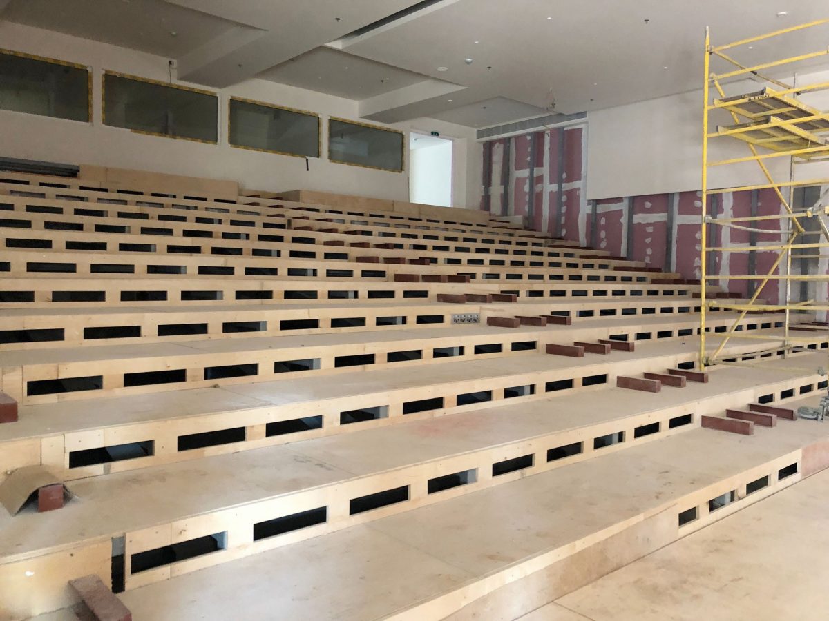 The construction of the National Gallery’s main amphitheatre is advancing and will be complete by the coming October (photo: MOCAS) 