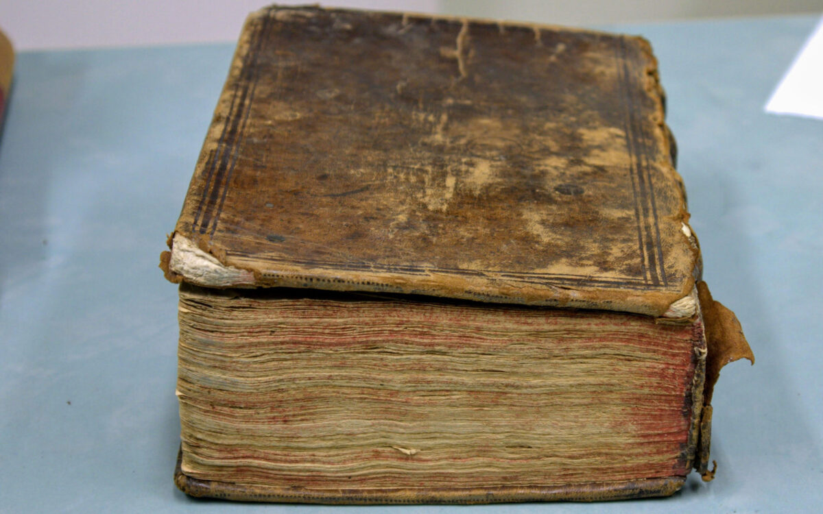 The volume containing The two noble kinsmen. Photo: John Stone/ Royal Scots College