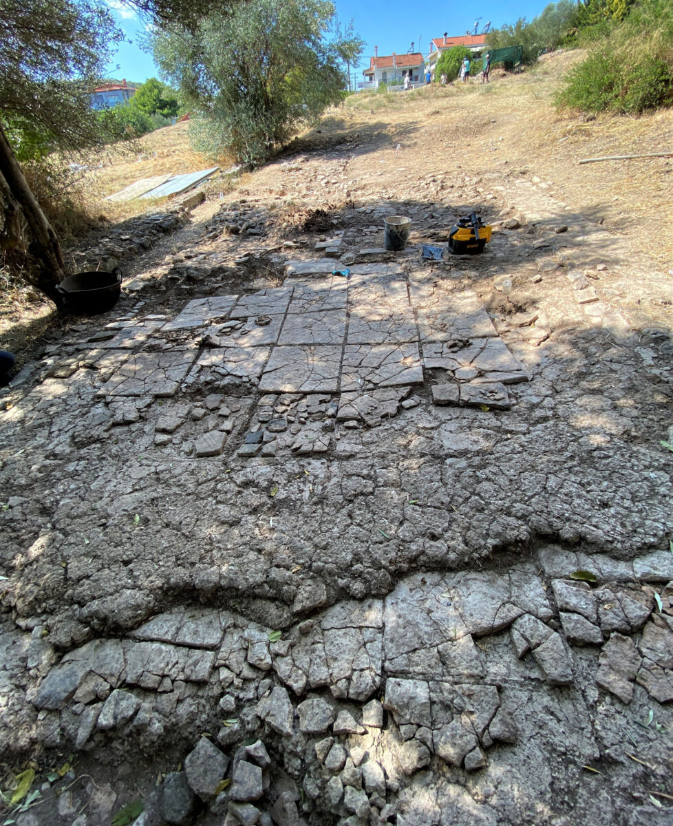 Successive paved floors on the east side of the Northeastern Building (photo: Ephorate of Antiquities of East Attica)