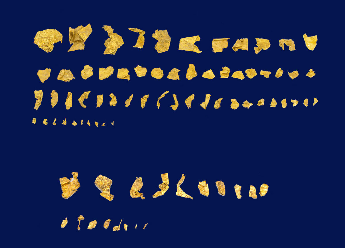 Part of the small sheets of gold found at Zominthos (photo: MOCAS).