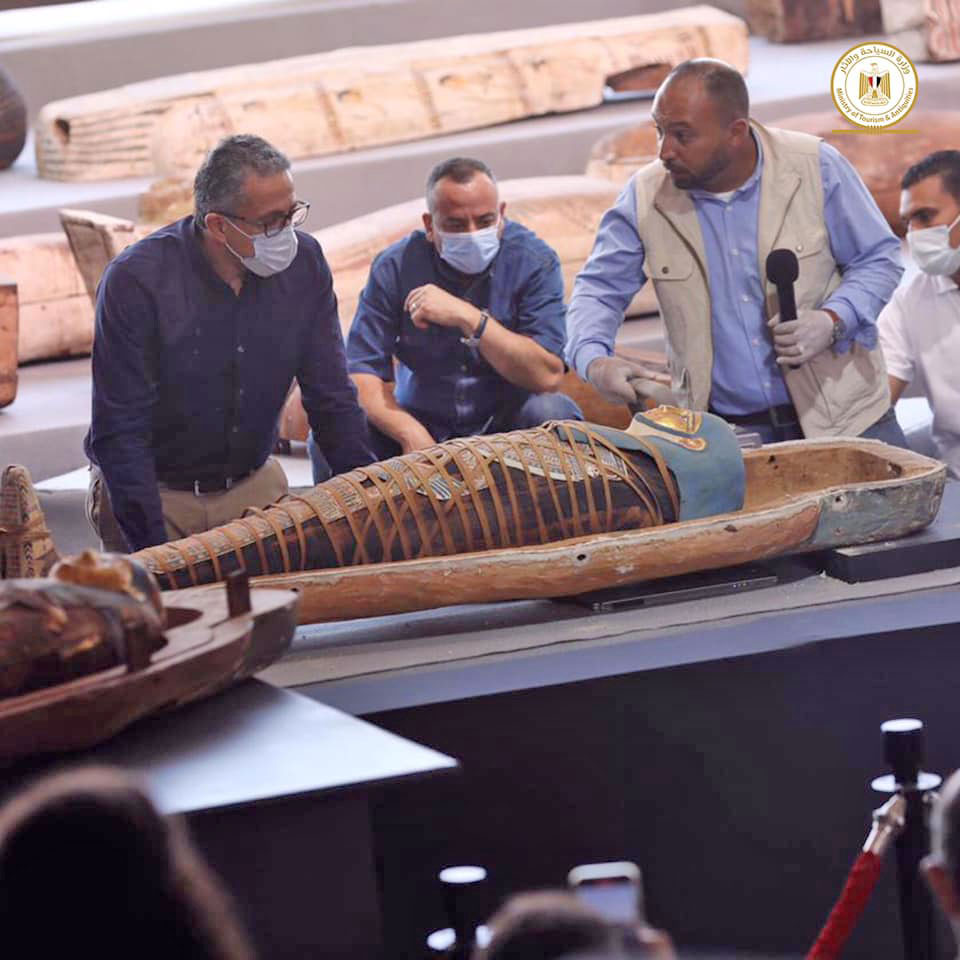 View of the presentation of the finds. Credit : Ministry of Antiquities