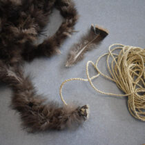 Ancient blanket made with 11,500 turkey feathers