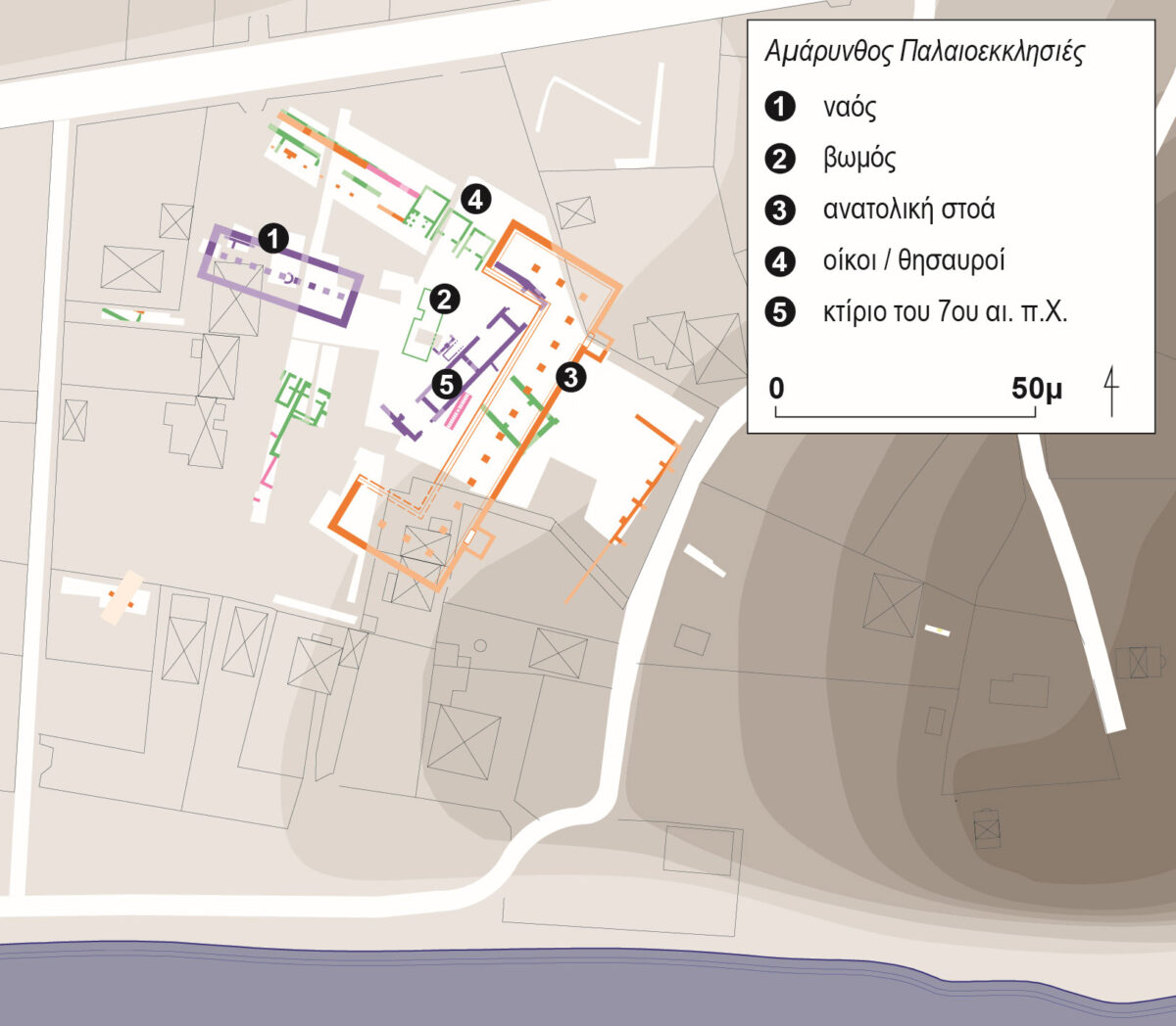 Ground plan of the Artemis Amarysia sanctuary at Amarynthos (photo MOCAS).