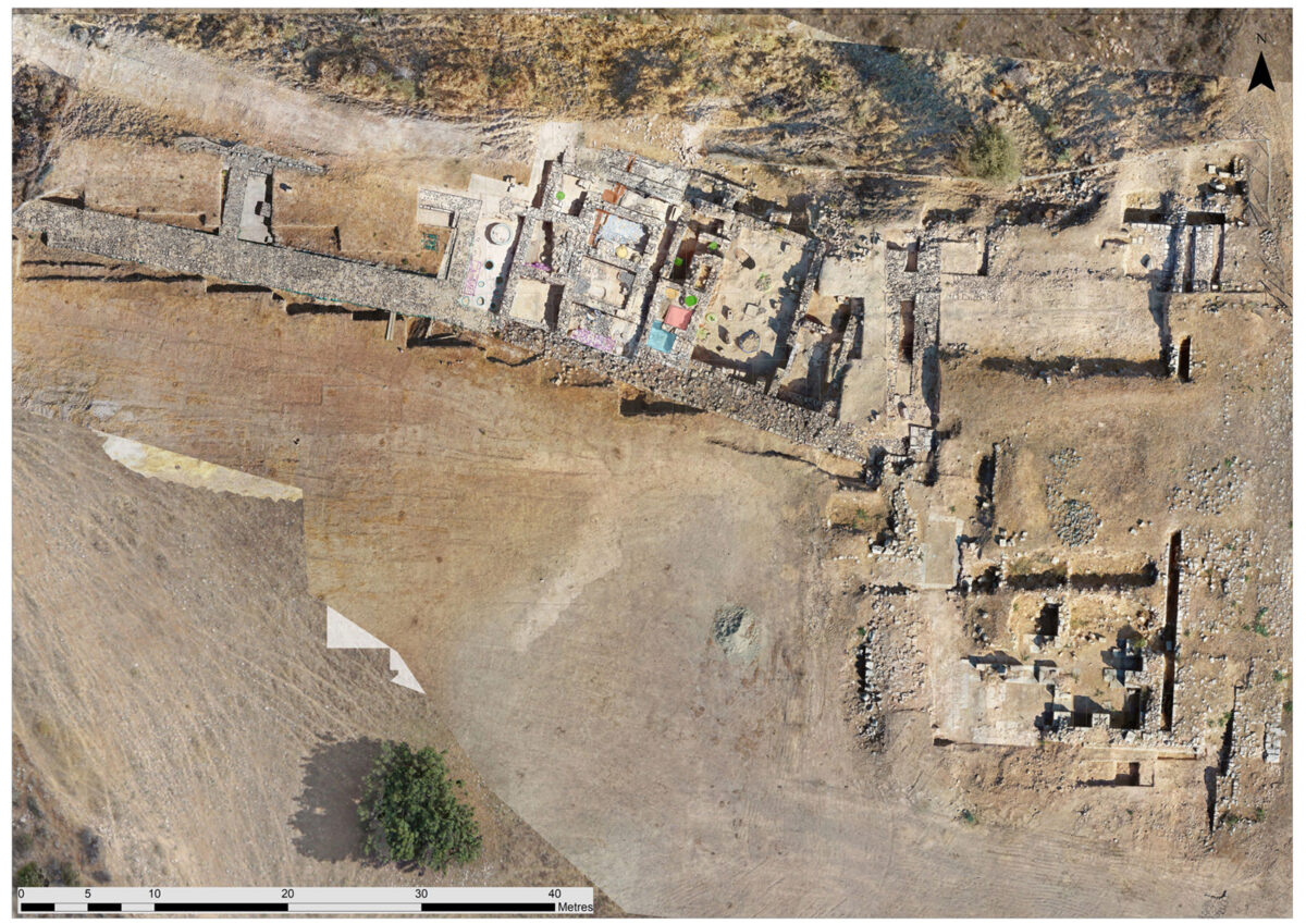 Fig. 2. The aim of the work was to investigate the spatial relationship between the citadel (the Eastern Complex, which was partially excavated between 1950-1955 by a British mission), and the extensive workshop complex in the west (Western Complex) that was first identified in 2009 by the Palaepafos Project.