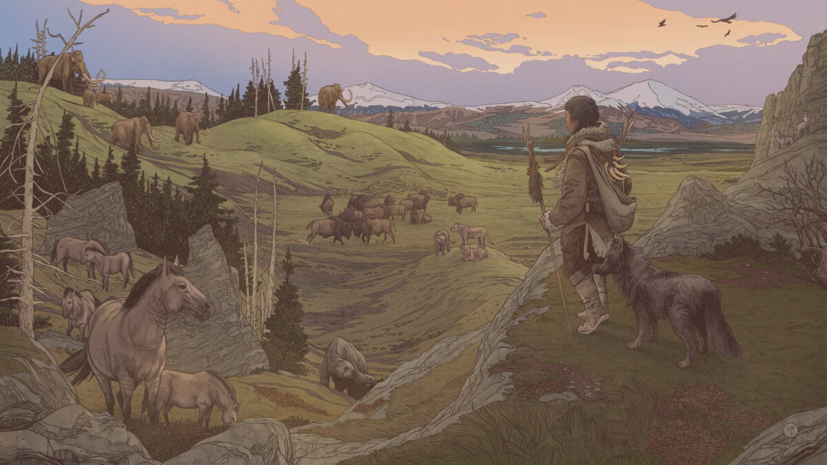 Early settlers in the Americas were accompanied by their dogs. Credit : Ettore Mazza