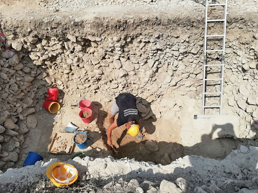 Excavation at the Agora of Nea Paphos. Trench TT.VIII, 2019 (photo: Department of Antiquities, Ministry of Transport, Communications and Works