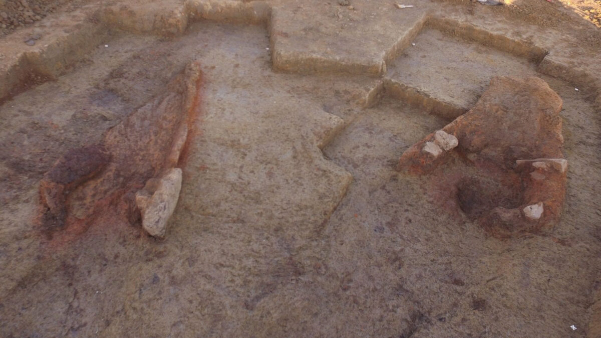 Remains of ancient furnaces. The archaeological work is only beginning as you can see from the section that was already excavated. Who knows what will be found when the whole place is uncovered. Credit: Projekt Wrzępia