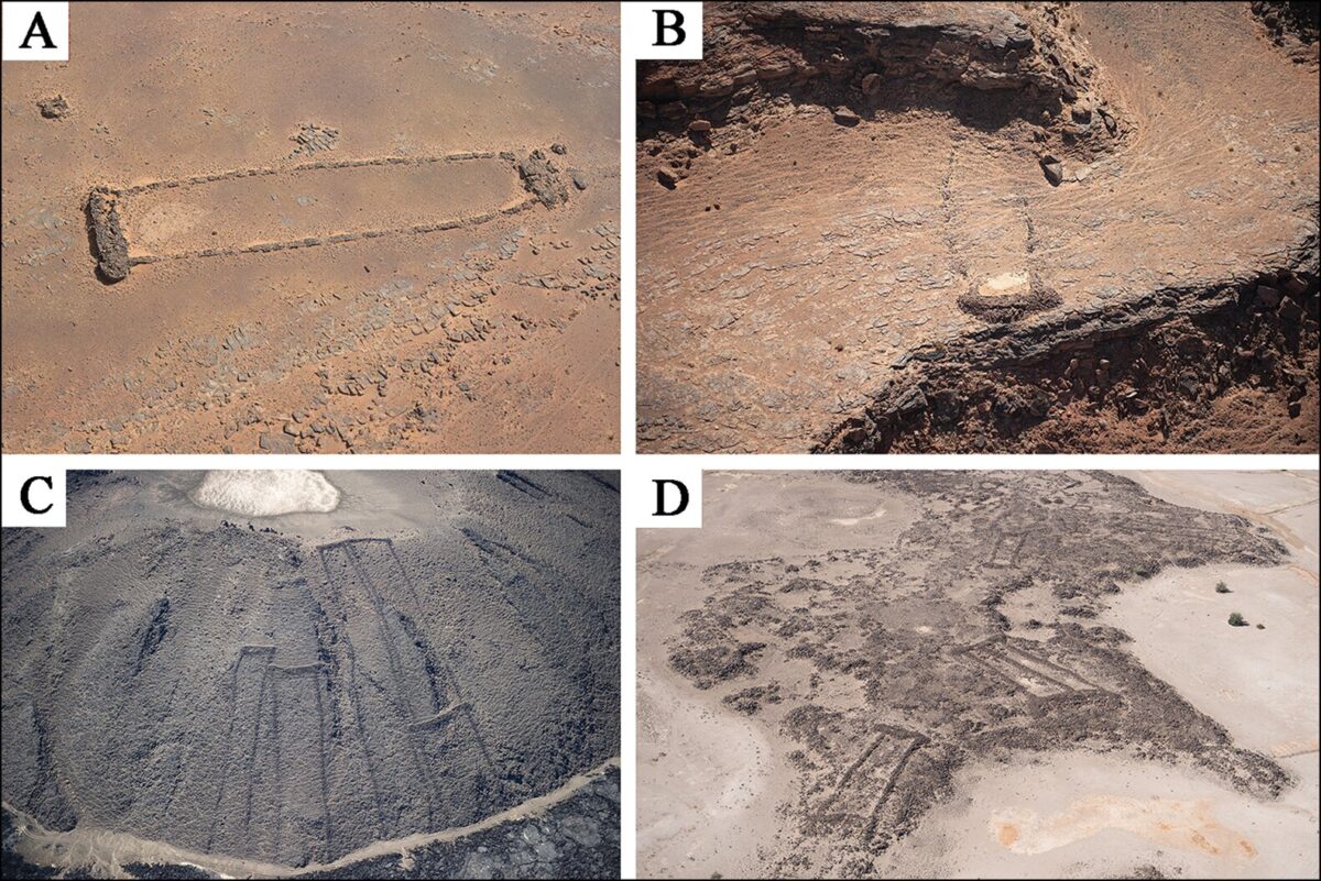 Geographic positioning of different mustatils. Credit: Hugh Thomas et al. 2021