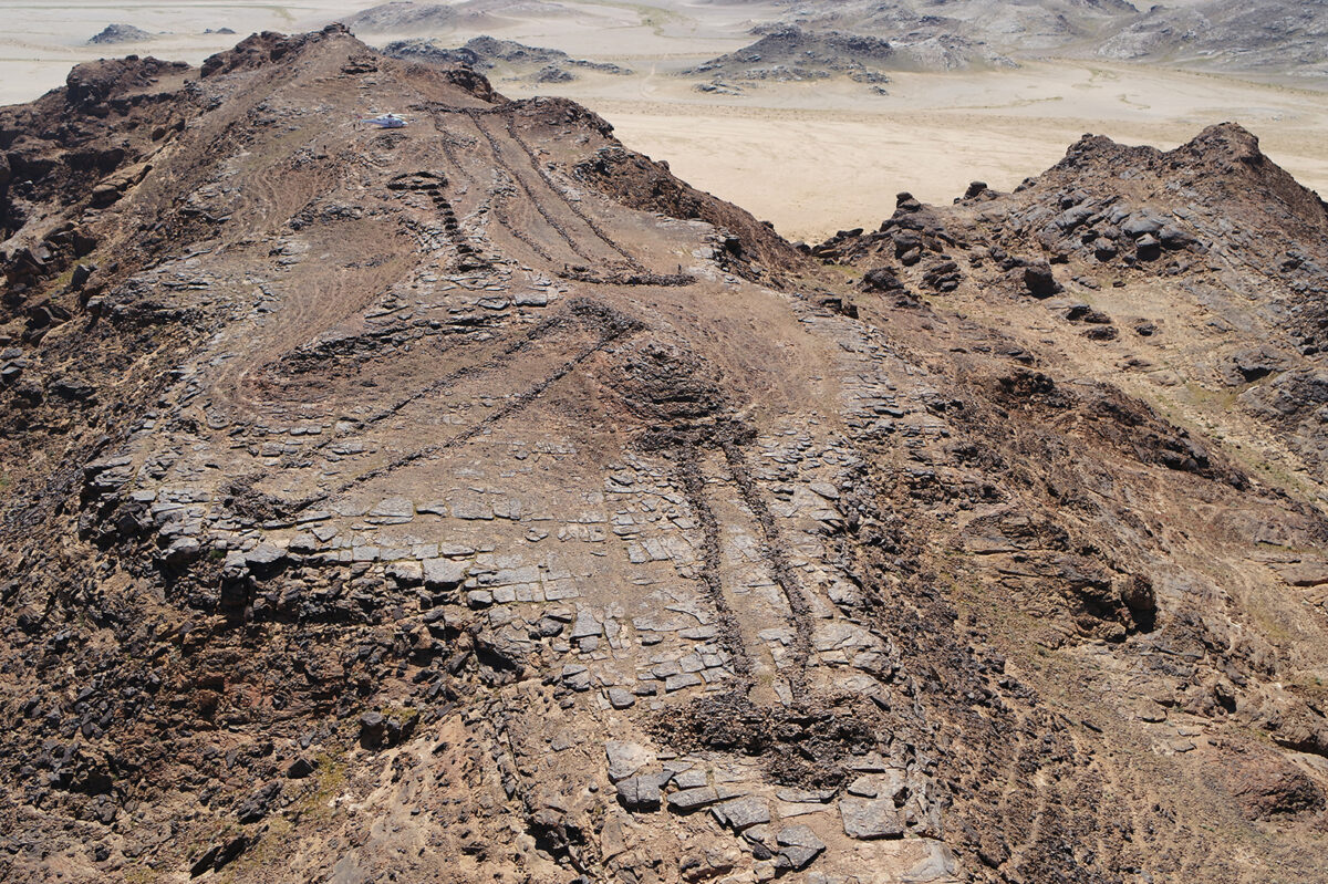 Three monumental mustatils and a later funerary ‘pendant’ located atop a rocky outcrop
on the border of Khaybar and AlUla counties. Credit: Royal Commission for AlUla