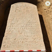Pharaonic border stela received at Ismailia Museum
