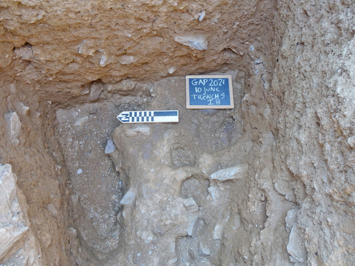 Gourimadi Site, Section 5, stake holes (photo: MOCAS)