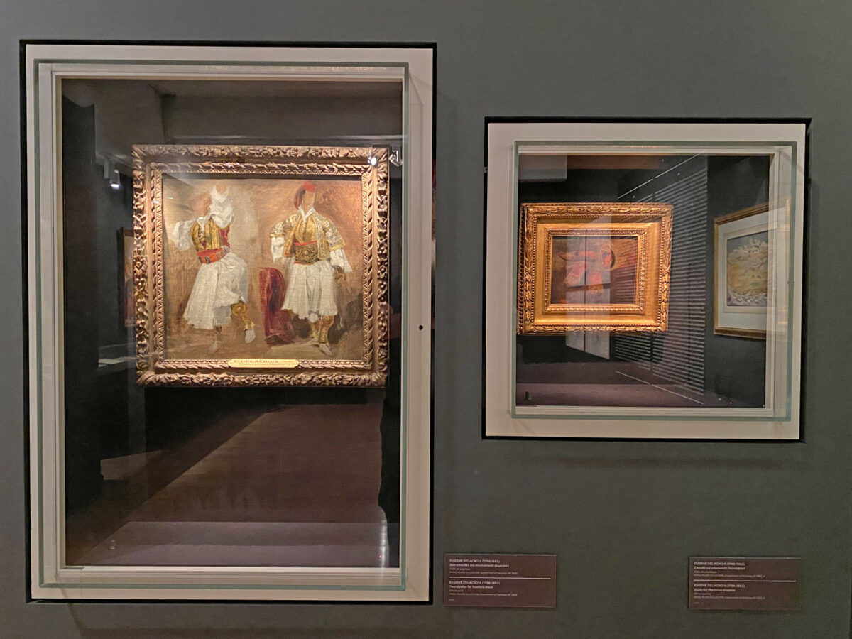 The two works by Eugene Delacroix as exhibited at the Benaki Museum (photo: Benaki Museum) 