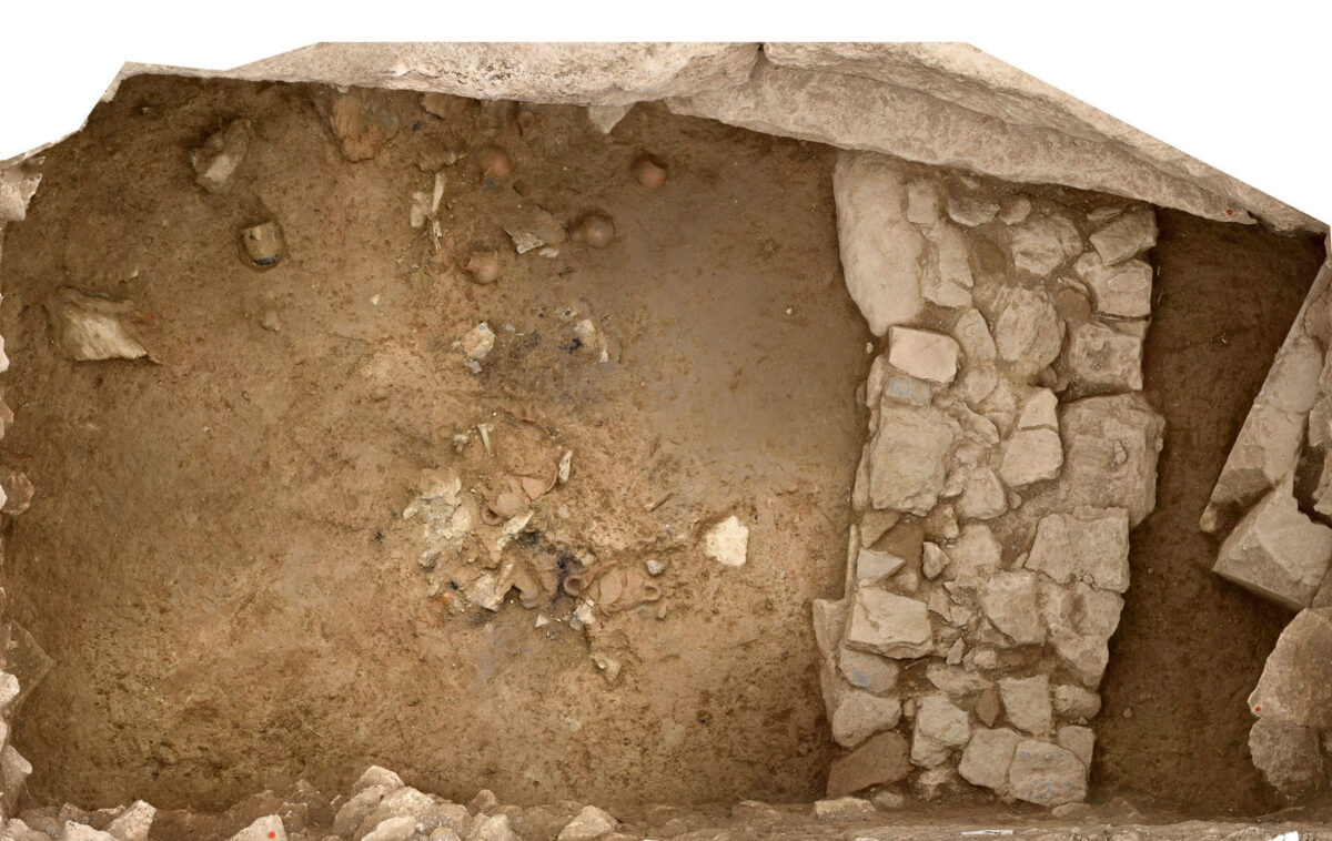 Deposit of the Late Archaic temple of Artemis Amarysia, Amarynthos. Photogrammetric image of a section (photo: MOCAS)