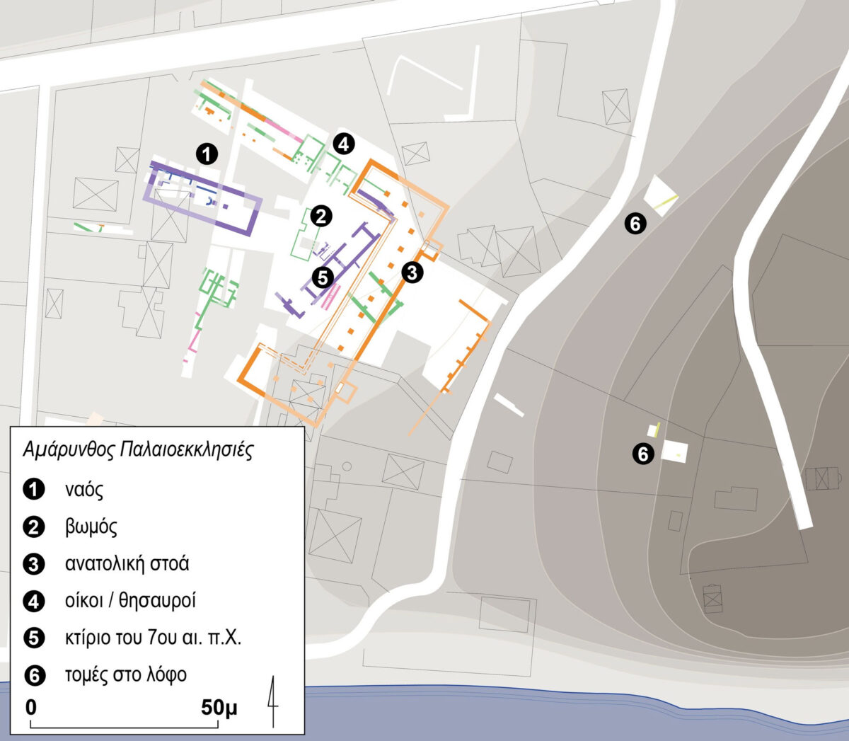 Groundplan of the sanctuary of Artemis Amarysia, Amarynthos (photo: MOCAS) 