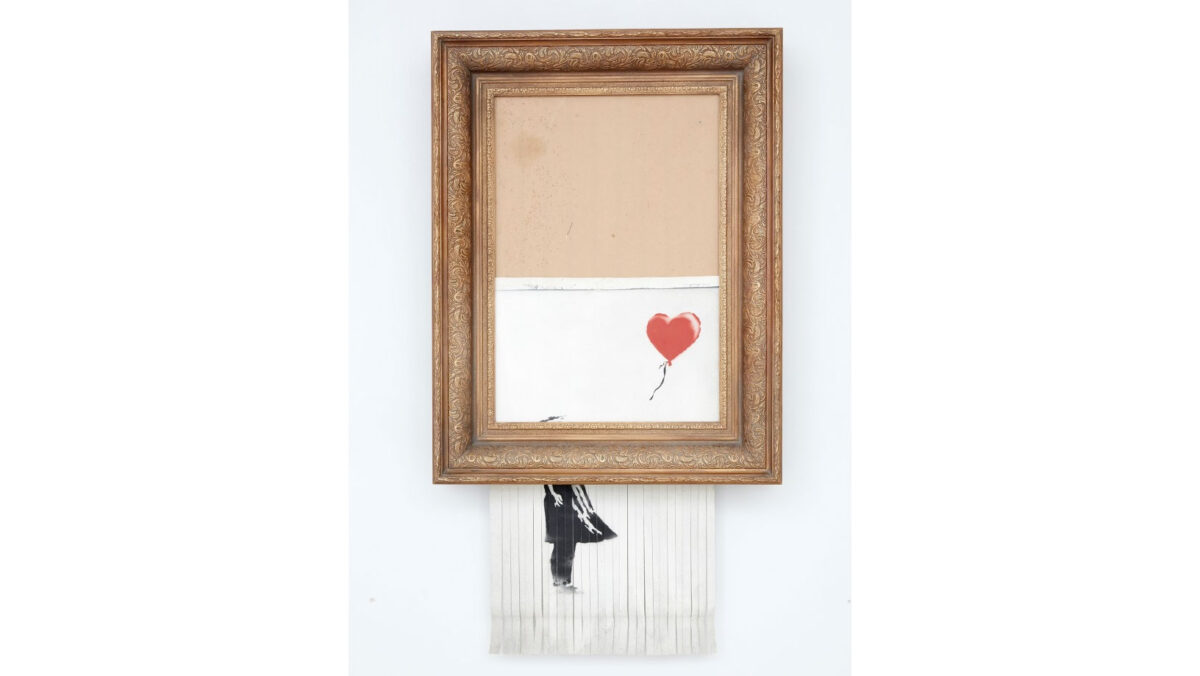 Banksy’s “Girl with balloon” renamed “Love is in the Bin” (photo: Sotheby's).