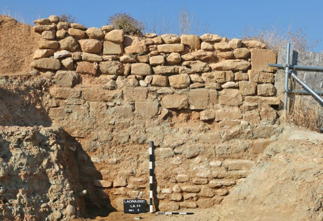 Laona – the wall’s stone face. Credit: Department of Antiquities, Cyprus